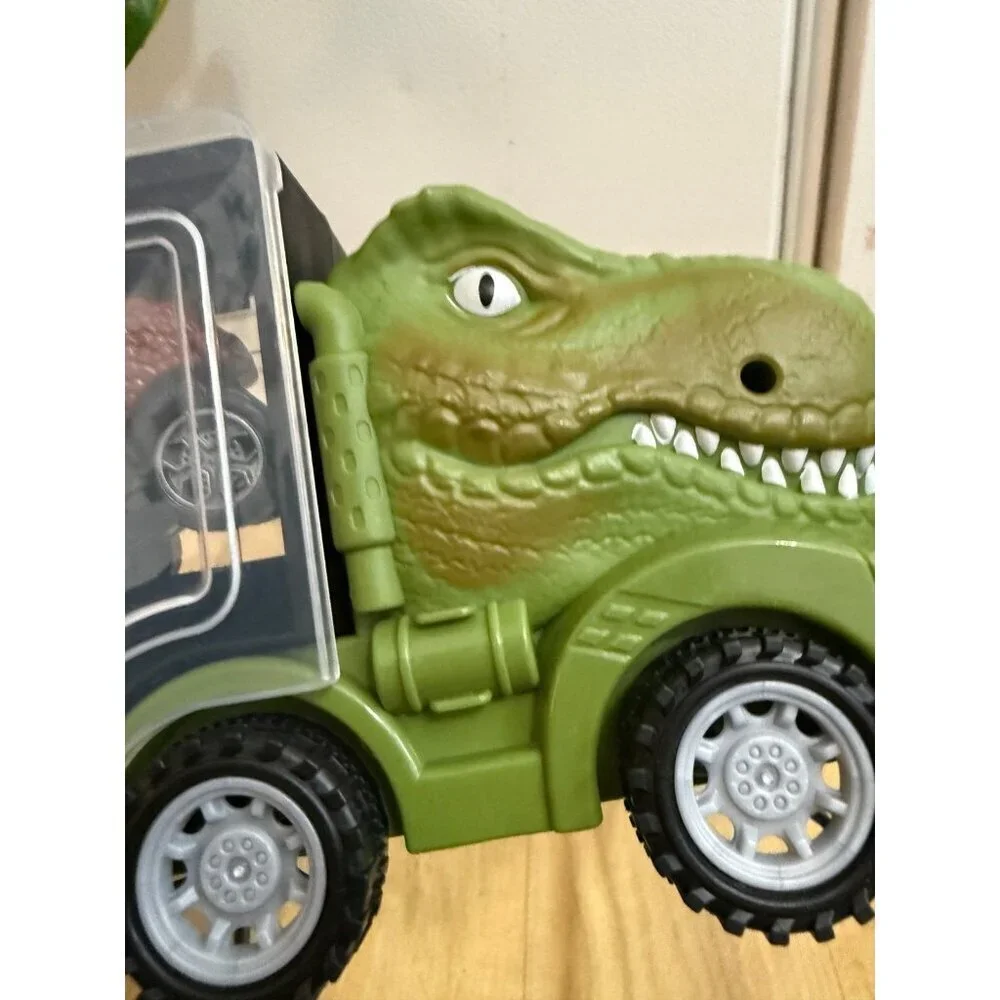 Dinosaur Monster Truck Set with Carrying Case & Trailer